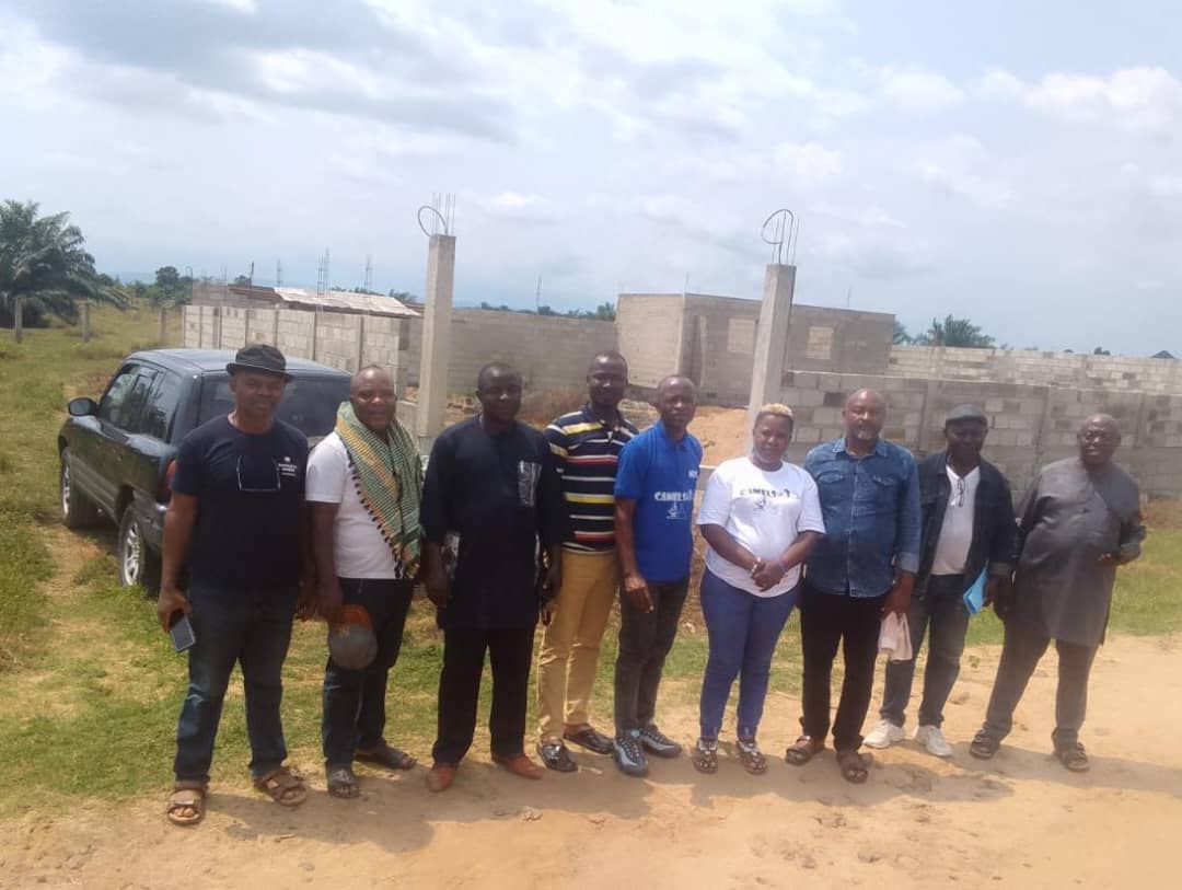 National Executive Council members visiting the construction site